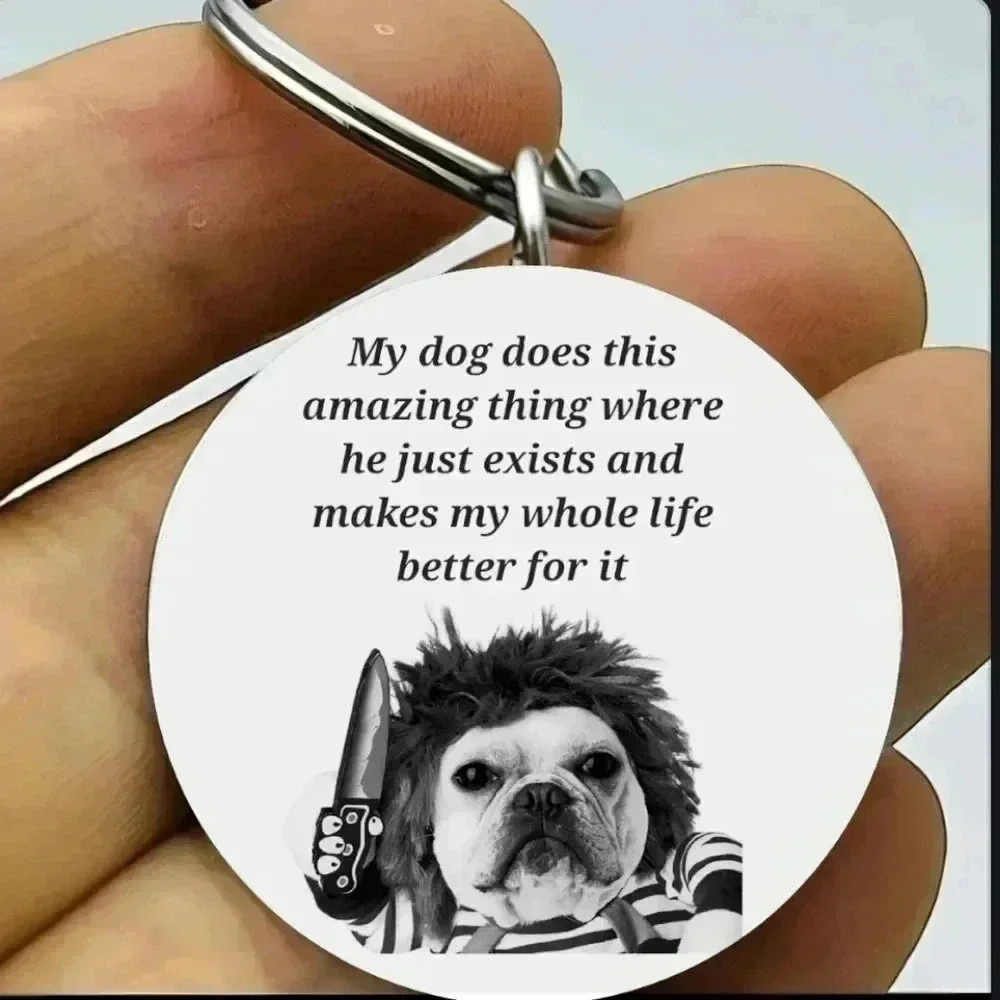 pet animal love puppy dog cute art picture Keychain